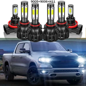 9005 9006 H11 led Combo Headlight Fog Light Kit High-Low Beam Bulb WHITE 6000K - Picture 1 of 12