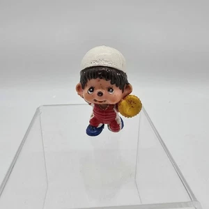 Vintage 1979 Sekiguchi Monchichi PVC Figure Baseball Player Catcher - Picture 1 of 2