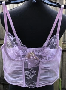 Sexy Adore Me Lavendel Bralette 26" Band B/C Spitze Bügel 6 Haken und Augen Neu mit Etikett - Bild 1 von 15