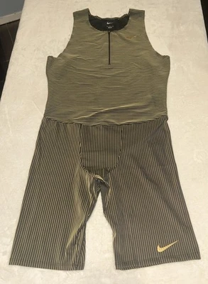 Nike Pro Elite Speed Suit Men’s Size 2XL Track & Field Black Gold CW2567-077 - Image 1 of 4