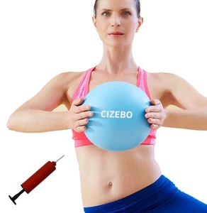 Pilates Ball 8 Inch, Small Exercise Ball for between Knees with Needle Pump for - Picture 1 of 5