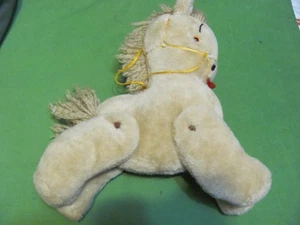 Peluche caballo vintage con patas articuladas. 9" de largo X 17" de alto. - Imagen 1 de 7