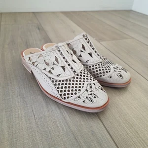 Mocasines Free People Paramount de cuero blanco corte láser para mujer talla 39 EU/8US - Imagen 1 de 14