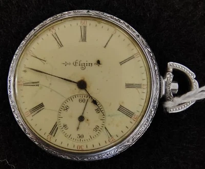 Elgin Natl. Watch Co. Model 2  15 Jewel 12s 1904 SS Defiance Case FOR PARTS - Image 1 of 4