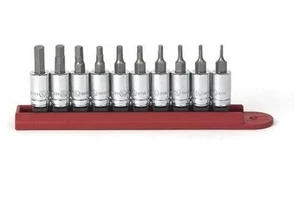 NEW GearWrench 10 Piece SAE Hex Bit Socket Set 1/4" Drive 80323 Fast Free Ship - Bild 1 von 3