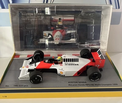 Minichamps McLaren Honda  MP4/5B Ayrton Senna World Champion  1990  1:18 149/333 - Image 1 of 4