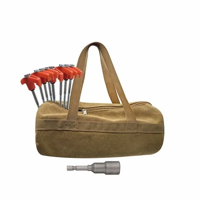 Threaded Metal Tent Stakes Outdoor Camping Easy To Carry Hexagonal Drill Bit - Image 1 of 4