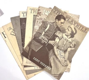 LOT OF 7 New York City Vintage Broadway Theatre Theater Playbills 1935-38 1930's - Picture 1 of 4