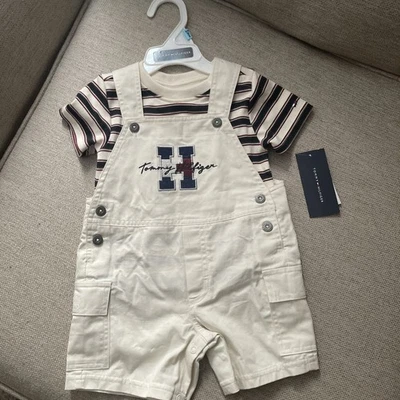 Tommy Hilfiger baby-boys 2pc Shortall Set - Image 1 of 3