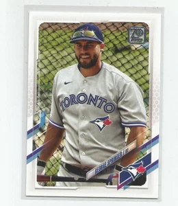 Camiseta deportiva Topps SP 2021 variación fotográfica de imagen #633 George Springer blanca Blue Jays - Imagen 1 de 2