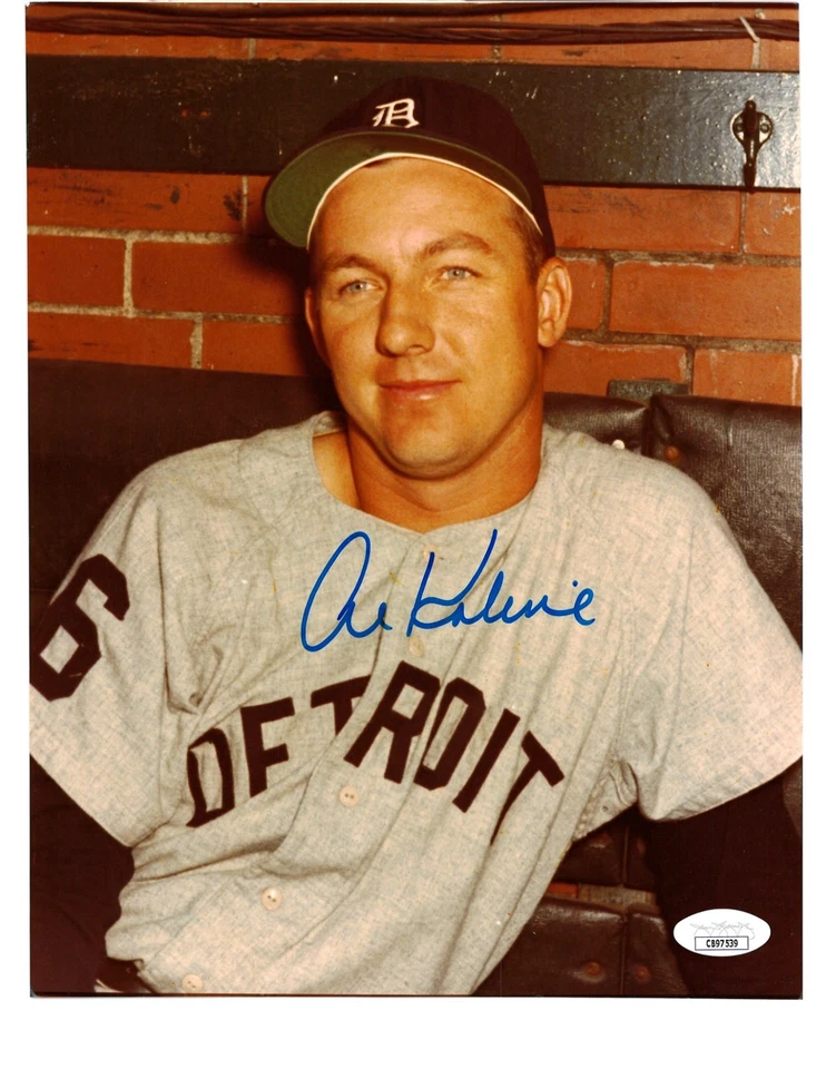 Tigers HOF Al Kaline (d.09) Signed 8x10 Photo Autograph JSA COA CB97539 - Image 1 of 1