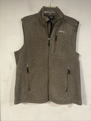 Solaris Men’s Medium Brown Fleece Best, Zip Pockets, Sleeveless - Image 1 of 4