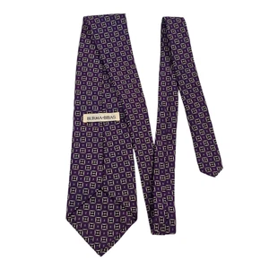 Burma Bibas Mens Tie Necktie Luxury Purple Black Silver 7-Fold Silk Embroidered - Picture 1 of 10