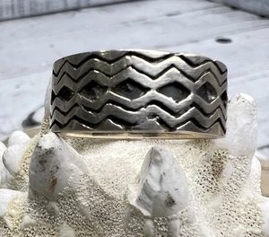 Vintage signierter SL Southwestern Ring Sterlingsilber 925 Bandgröße 8,5 Schmuck 🖤 - Bild 1 von 12