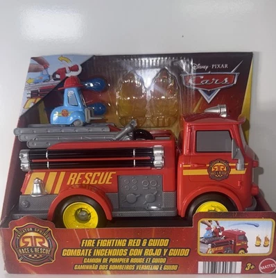 Carros Disney Pixar Grande Escala Red & Guido Race & Rescue Novo 2025 - Imagem 1 de 4