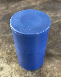 FRASCO DE PLOMO CERDO (azul pequeño) - Contenedor de almacenamiento/envío forrado con plomo - USADO - Imagen 1 de 8