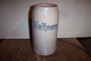 alter maßkrug brauerei malteser amberg handgedreht gestempelt brauereikrug 1 L v - Bild 1 von 3