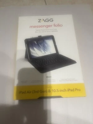 ZAGG Apple iPad 10.2-inch, Air 3,10.5-inch  Tablet Keyboard Case Messenger Folio - Image 1 of 4