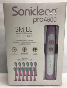 NUOVO Soniclean Pro 4800 Spazzolino Ricaricabile 12 Testine/Rosa - Foto 1 di 4
