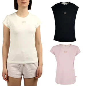 YES ZEE T-SHIRT DONNA LOGO BORCHIE COTONE STRETCH MAGLIA SLIM FIT T257/S700 - Foto 1 di 11