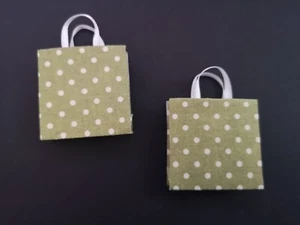 2 x Puppen Papier Einkaufen/Geschenktüten, Barbie/Sindy 6. Skala Größe - Bild 1 von 3