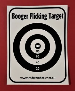 Booger Flicking Target vinyl toilet door sticker Size H140mm x W118mm - Picture 1 of 1