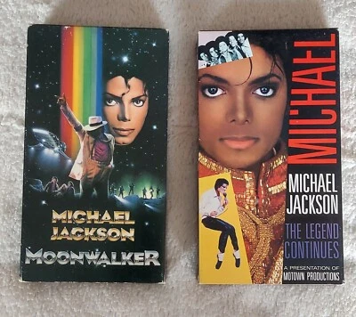 Michael Jackson "The Legend Continues" & "Moonwalker" (2) Vintage VHS Tapes  - Image 1 of 4
