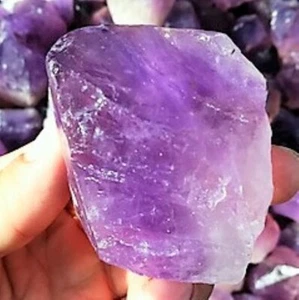 AMETHYST ROUGH GEM VIOLET PURPLE GEMSTONE GENUINE NATURAL UNCUT LARGE CRYSTAL - Picture 1 of 7