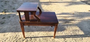 MCM #7640 Single Mersman End Table Genuine Mid Century Modern Tiered Step 2 Tier - Picture 1 of 15