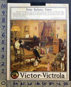 1913 VICTROLA PHONOGRAPH RECORD PLAYER MUSIC OPERA SINGER CAMDEN ART AD FC4349 - Picture 1 of 1