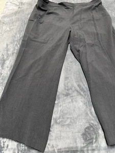 Catherine's Pants Women 2X Work Gray 40X27 Petite Refined - Picture 1 of 6