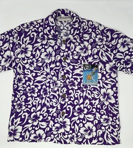 Uluwatitos Bali Island Boys Purple Short Sleeve Hawaiin Shirt Size 6 - Picture 1 of 8