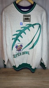 Vintage 1997 Super Bowl XXXI NFL Sweatshirt Size M NEW w/TAGS - Picture 1 of 7
