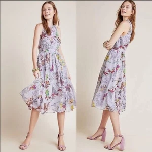 Anthropologie Hermia Midikleid lavendel/lila 2 Einzelhandel 178 $ vollständig gefüttert gebraucht, in einwandfreiem Zustand - Bild 1 von 7