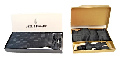 正式可调节夏装和领结套装 1 件黑色带白色圆点 & 1 件黑色 T1785 — 第 1/4 张图片