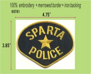 IN THE HEAT OF THE NIGHT - SPARTA POLICE PATCH - HOTN1 - Picture 1 of 1