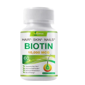 BIOTIN 10,000mcg-Hair, Skin & Nail Growth Vitamins, Nourish, Strengthen & Repair - Picture 1 of 8