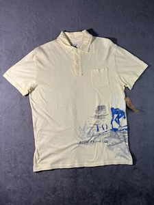 American Living Y2K Style Short Sleeve Polo Shirt Yellow Lightweight Sz Medium - Picture 1 of 16