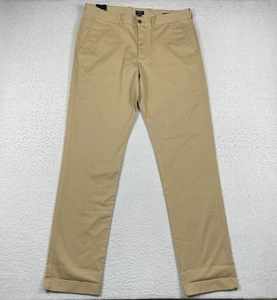J Crew Pants Mens 34x34 Khaki Flex Straight Leg Workwear Travel Preppy Casual - Picture 1 of 15