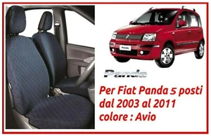 Coprisedili Fiat Panda 2003>2011 5 posti fodere set su misura trapuntate blu - Bild 1 von 3
