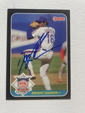 Signed 1987 Donruss Action All-Star 4x6 Jumbo Dwight Doc Gooden Auto Autograph
