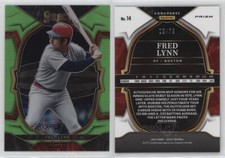 2023 Panini Select Concourse Neon Green Prizm /75 Fred Lynn #14