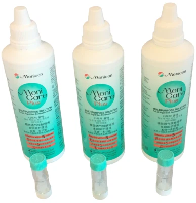 Menicare RGP soaking solution for gas permeable and ortho-k lenses X 3 bottles - Image 1 of 3
