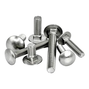 M8 Schlossschrauben Edelstahl V2A VA A2 Flachrundschrauben DIN 603 Vollgewinde  - Bild 1 von 2