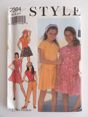 Style 2304 Girls' Top, Skirt, Trousers, Shorts Pattern Size 9-14 UNCUT - Image 1 of 3