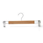 Wood Pant Trouser Hanger Stainless Steel Pants Clips Trouser Hanger with Clip