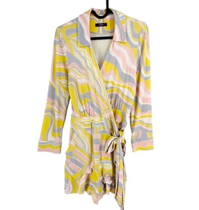 GANT Donne Tuta Colorata Stampata Wrap Jumpsuit Playsuit Taglia EU 34 UK 6 US 4 - Foto 1 di 9