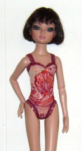 Ready2Wear Autumn Wine/Gold Floral Lace Teddy fits Ellowyne Wilde 16" - Picture 1 of 4