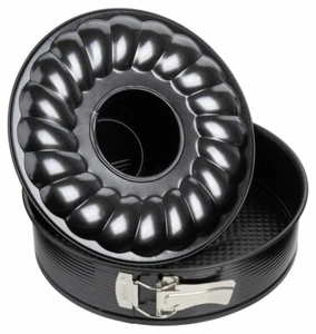 Zenker Springform Flach-/Rohrboden Ø26cm Backform 2 Böden Kuchenform-Set schwarz - Bild 1 von 5