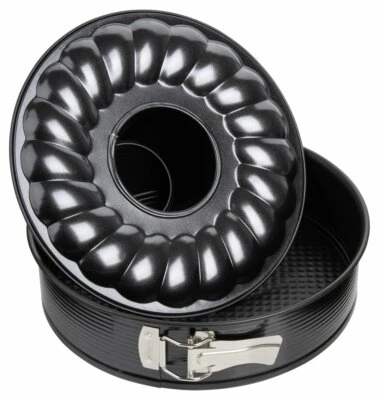 Zenker Springform Flach-/Rohrboden Ø26cm Backform 2 Böden Kuchenform-Set schwarz - Bild 1 von 4
